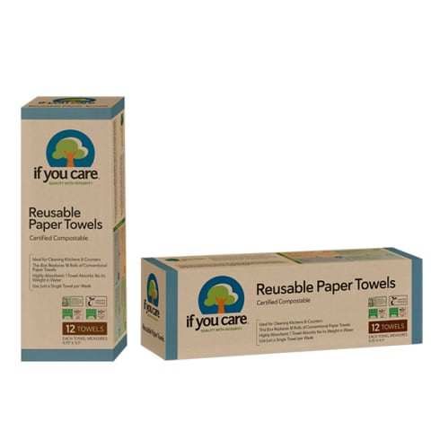 reusable paper towels in brown packaging