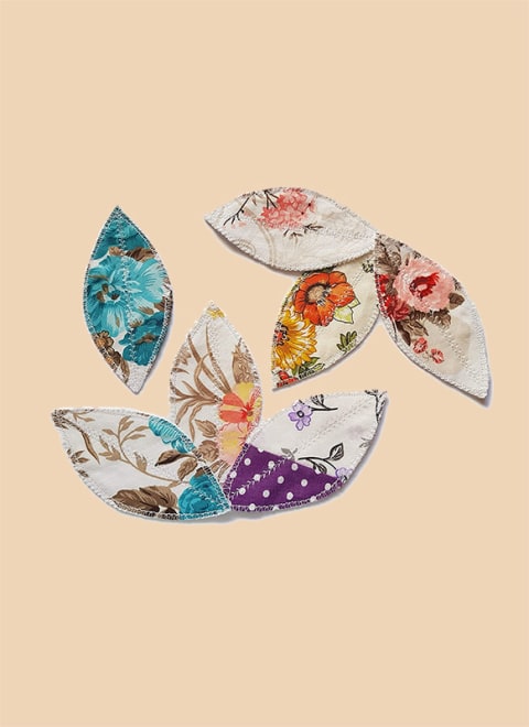 reusable pads in floral print