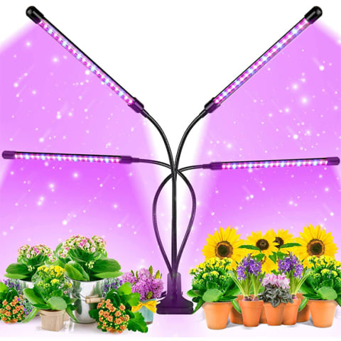 swivel grow lights with purple hue