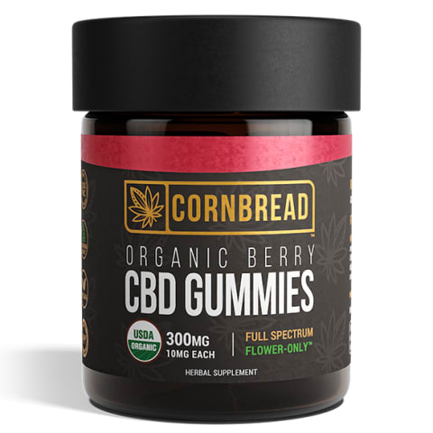 Cornbread CBD gummies jar