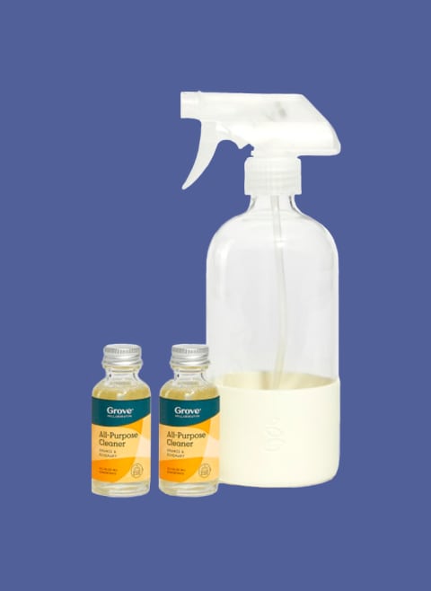 Grove Collaborative shower cleaner and bottle