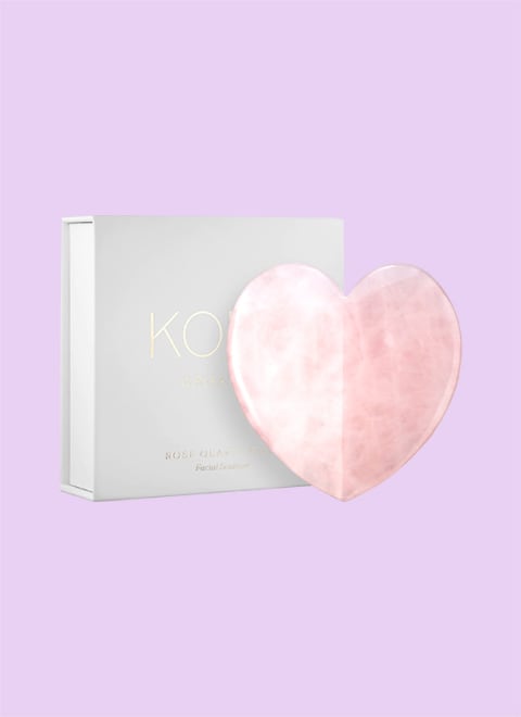 KORA Organics Rose Quartz Heart Facial Gua Sha