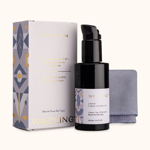 Best for acne-prone skin: Wildling Lumin Three-In-One Oil & Lumin Cloud Cloth