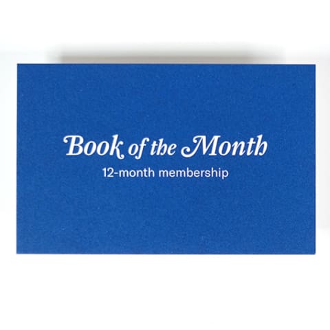 book of the month blue box