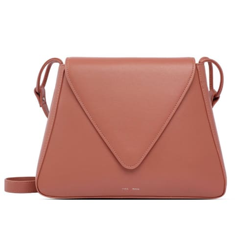 vegan leather crossbody purse in clay color