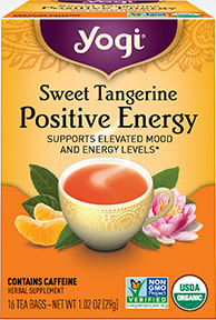 Sweet Tangerine Positive Energy tea by Yogi Tea