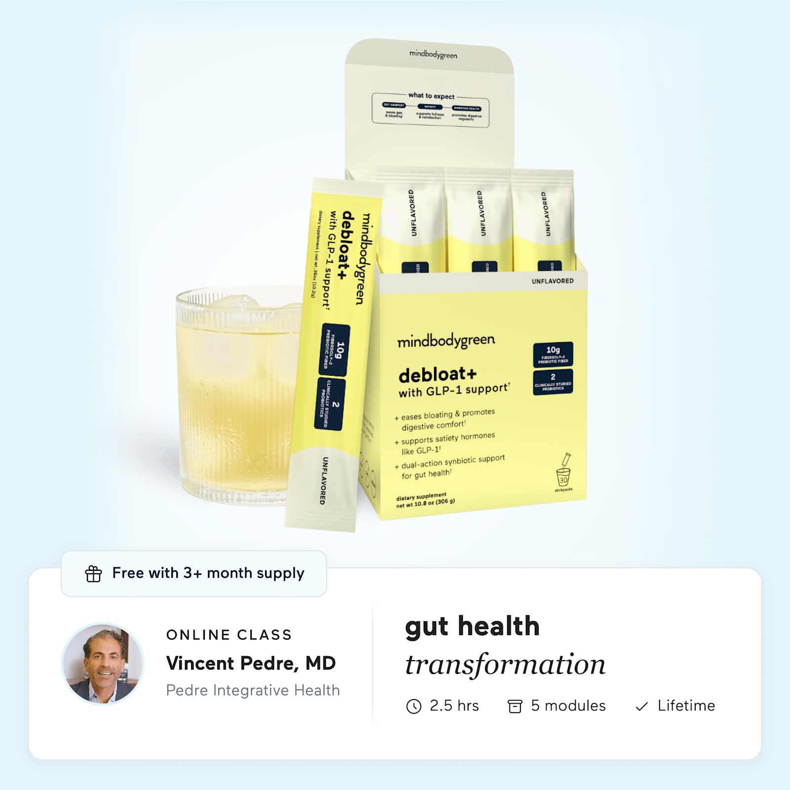 debloat+ with probiotics & prebiotic fiber
