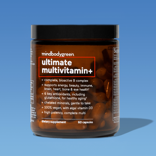 Recalled Mindbodygreen Ultimate Multivitamin+ Dietary Supplement Bottle - Alternate View