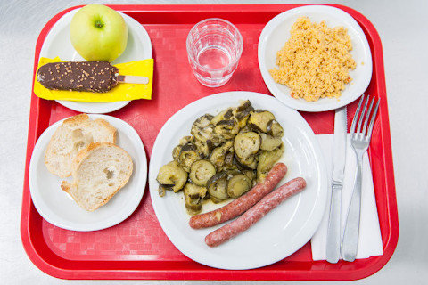 french school lunches with tabouleh sausages and ice cream french school lunches with tabouleh sausages and ice cream