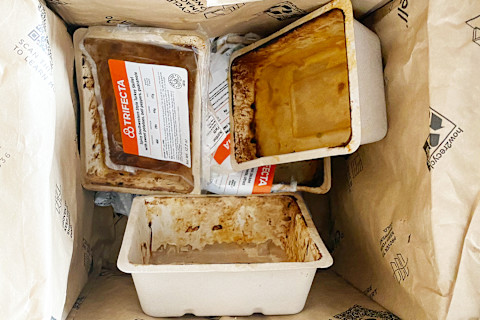 Author photo of waste leftover from Trifecta Order Author photo of waste leftover from Trifecta Order
