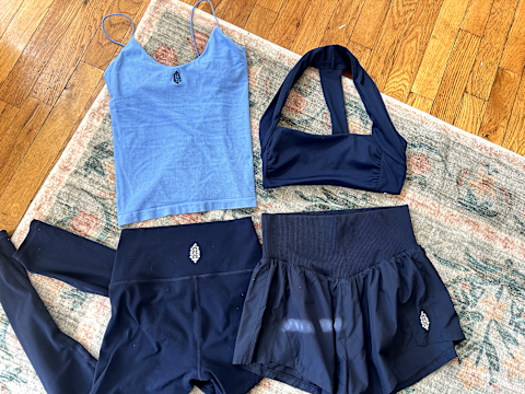 FP Movement activewear lay on floor