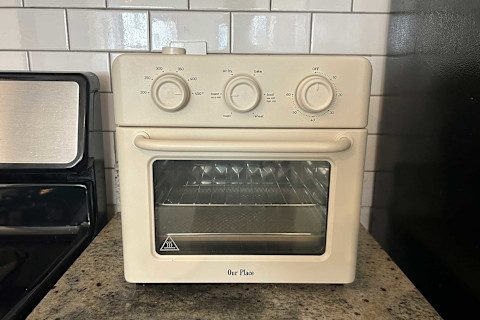 our place wonder oven on editor's kitchen counter our place wonder oven on editor's kitchen counter