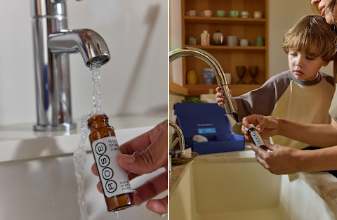 Rose water test filling up water Rose water test filling up water