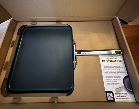 Misten Carbon Nonstick Griddle Pan in box Misten Carbon Nonstick Griddle Pan in box