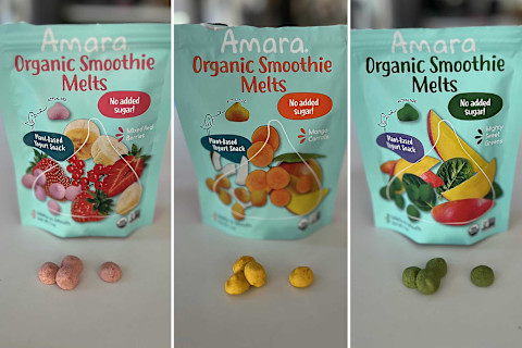 photos of amara smoothie melts on counter