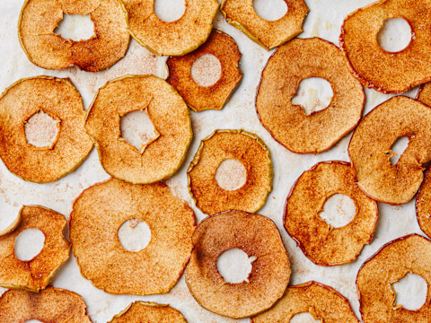 Dried Apple Rings Coated in Cinnamon Dried Apple Rings Coated in Cinnamon