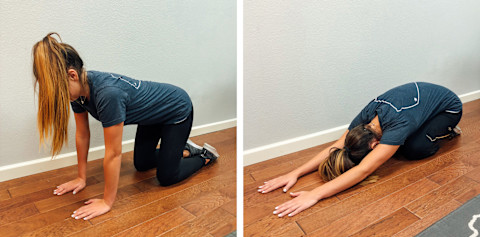 Tabletop to Childs Pose Tabletop to Childs Pose