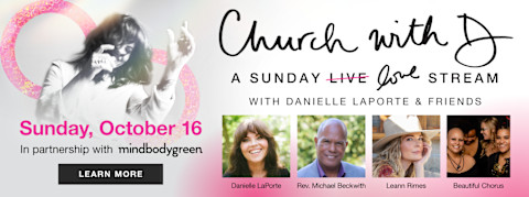promotional flyer for Danielle Laporte's church with d promotional flyer for Danielle Laporte's church with d
