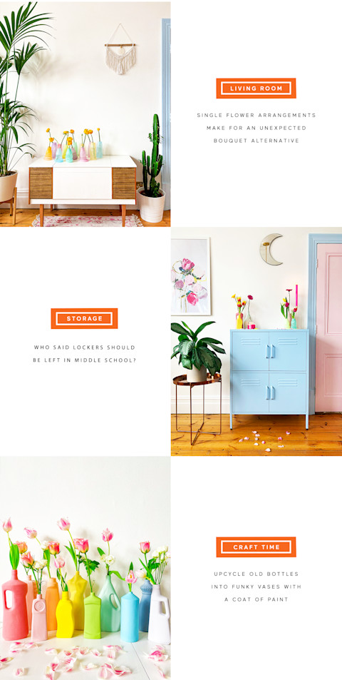 colorful home with descriptions of how to recreate the look
