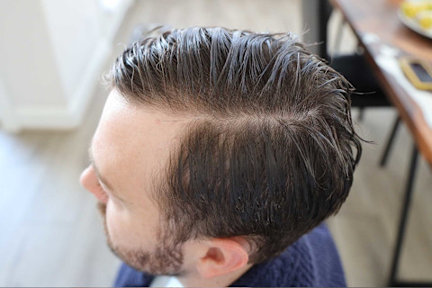 Blake side part hair