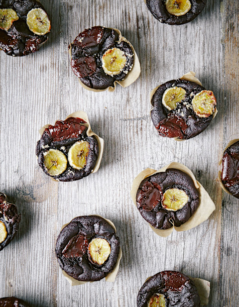 Vegan Flourless Chocolate Banana Muffins Vegan Flourless Chocolate Banana Muffins