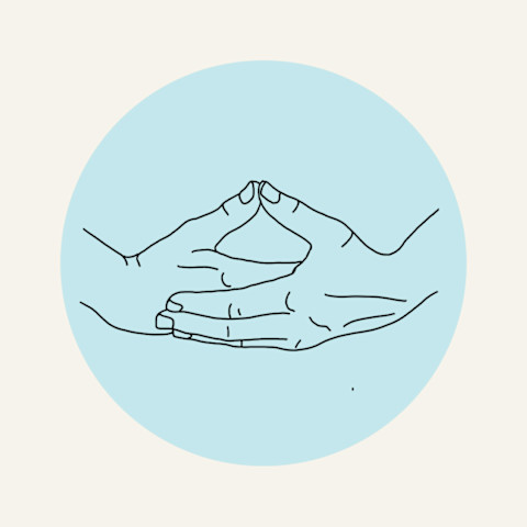 illustration of dhyana mudra illustration of dhyana mudra