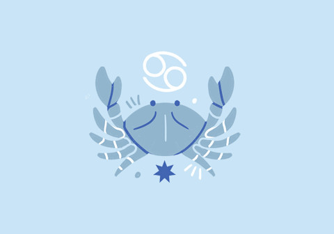 cancer sign over light blue background cancer sign over light blue background