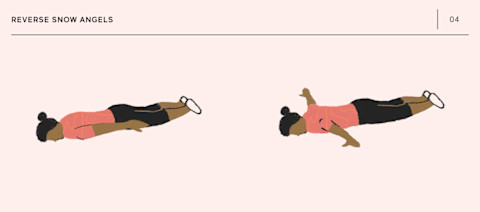 Reverse Snow Angel Bodyweight Exercise Reverse Snow Angel Bodyweight Exercise