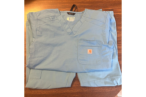 folded scrubs