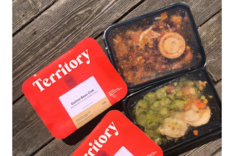 premade microwave meals in black containers with red packaging premade microwave meals in black containers with red packaging