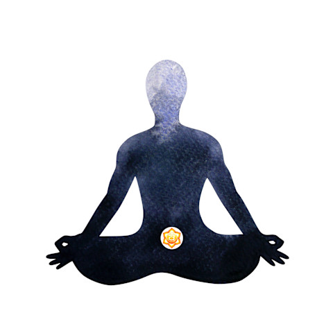 dark figure with orange dot over sacral chakra dark figure with orange dot over sacral chakra