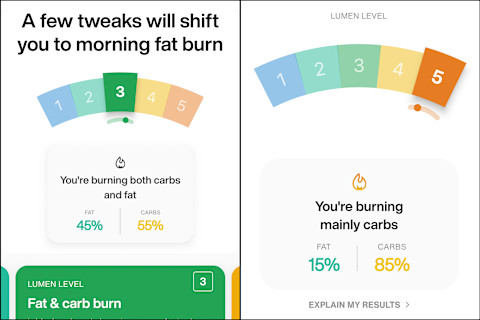 screenshots from lumen app