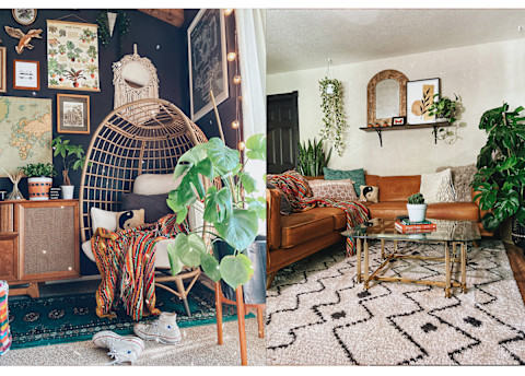 boho living room with plants boho living room with plants