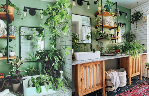 bright bathroom with plants bright bathroom with plants