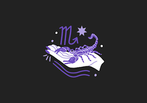 scorpio sign over black background scorpio sign over black background