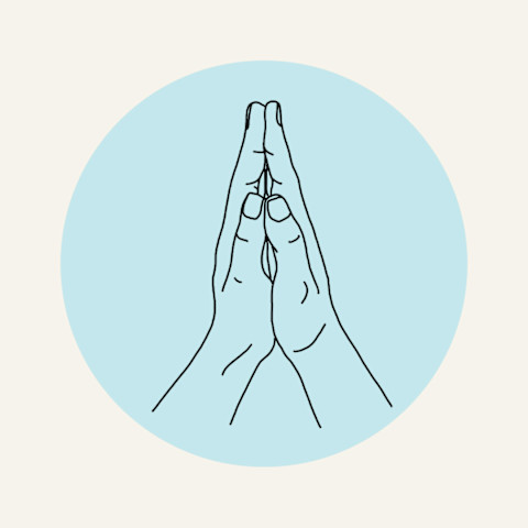 illustration of anjali mudra illustration of anjali mudra