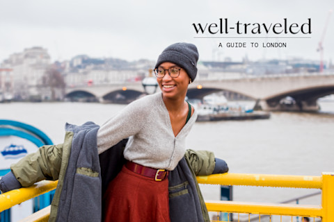 Woman exploring London Woman exploring London