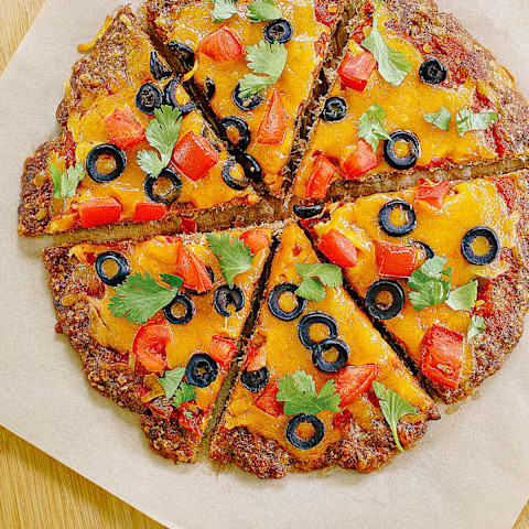Chicken Crust Taco Pizza Chicken Crust Taco Pizza