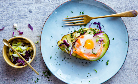 Avocado with Boiled Egg Avocado with Boiled Egg