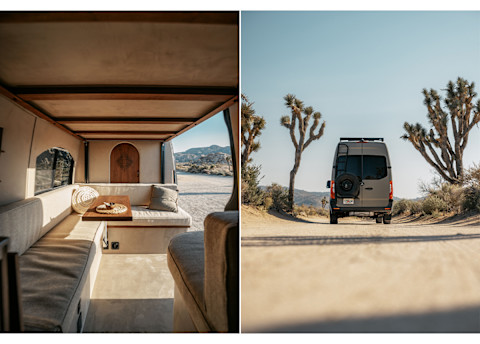 van build interior and exterior in deser van build interior and exterior in deser