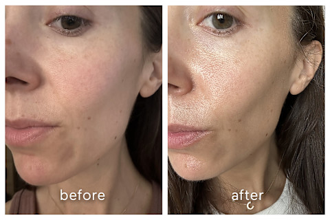 before and after images of writer 