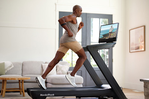 NordicTrack’s Commercial 2450 treadmill with man running