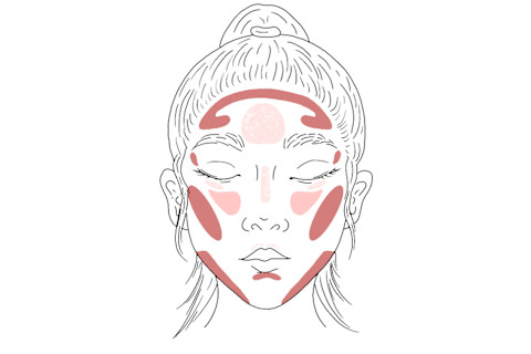 blush highlighter application blush highlighter application