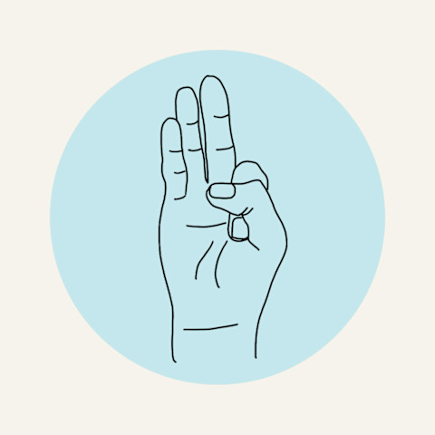 illustration of vayu mudra illustration of vayu mudra