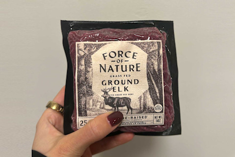 force of nature ground elk in writer's hand