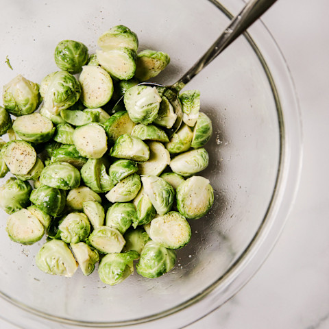 Overhead of Brussel Sprouts Overhead of Brussel Sprouts