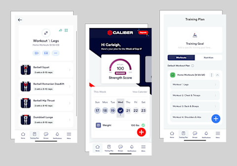 best workout apps for women - caliber