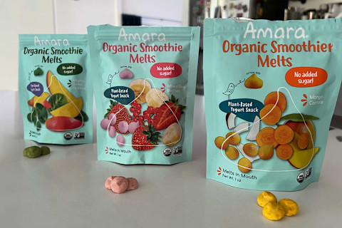 photo of amara smoothie melts on counter