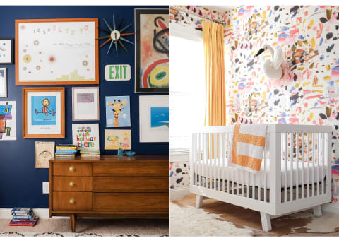 colorful nursery with playful pictures
