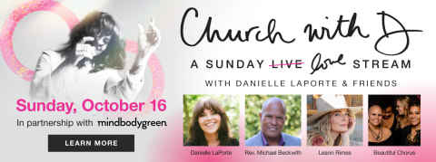 promotional flyer for Danielle Laporte's church with d